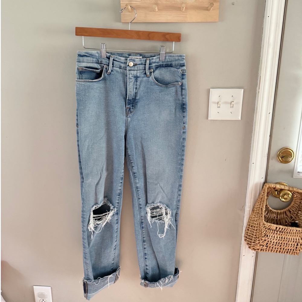 Sz. 28 distressed good American denim jeans